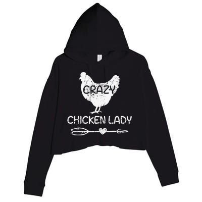 Crazy Chicken Lady Funny Farmer Farming Crop Fleece Hoodie