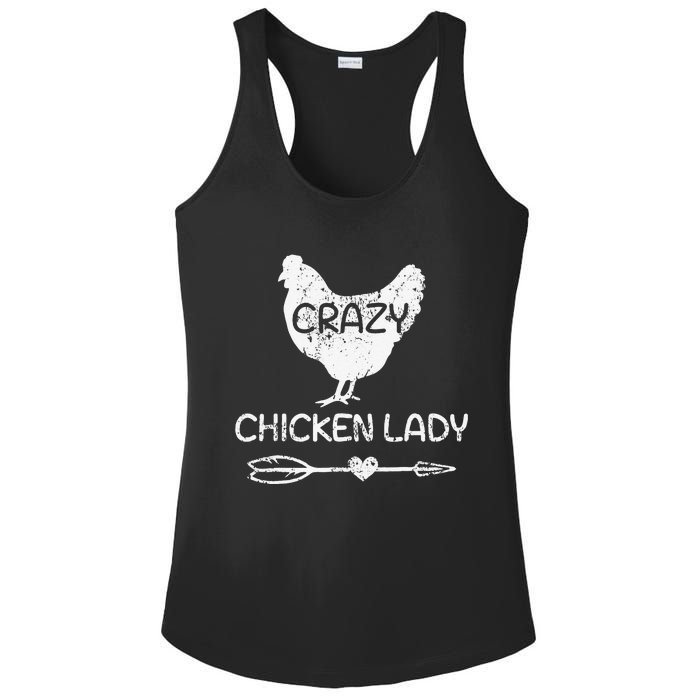 Crazy Chicken Lady Funny Farmer Farming Ladies PosiCharge Competitor Racerback Tank