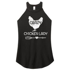 Crazy Chicken Lady Funny Farmer Farming Women’s Perfect Tri Rocker Tank