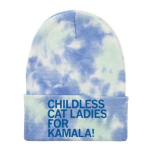 Childless Cat Ladies For Kamala Tie Dye 12in Knit Beanie