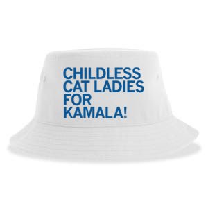 Childless Cat Ladies For Kamala Sustainable Bucket Hat