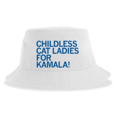 Childless Cat Ladies For Kamala Sustainable Bucket Hat
