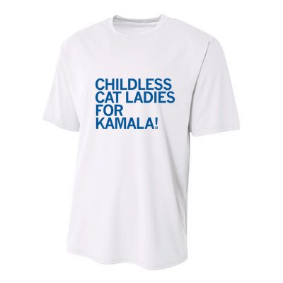 Childless Cat Ladies For Kamala Youth Performance Sprint T-Shirt