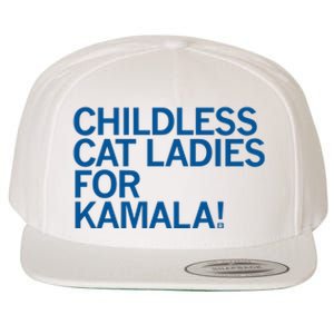 Childless Cat Ladies For Kamala Wool Snapback Cap