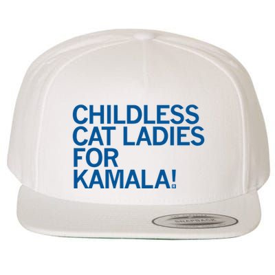 Childless Cat Ladies For Kamala Wool Snapback Cap