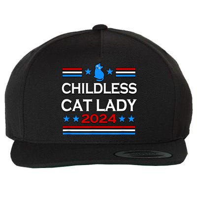 Childless Cat Lady 2024 Wool Snapback Cap