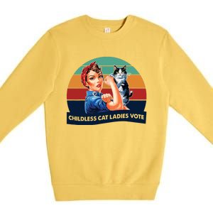 Childless Cat Ladies Vote Premium Crewneck Sweatshirt