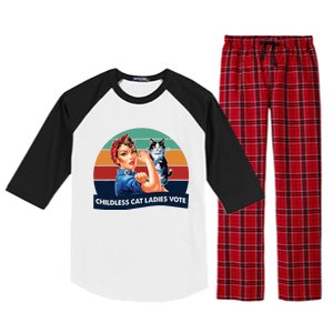 Childless Cat Ladies Vote Raglan Sleeve Pajama Set