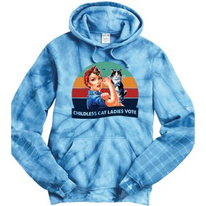 Childless Cat Ladies Vote Tie Dye Hoodie