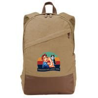 Childless Cat Ladies Vote Cotton Canvas Backpack