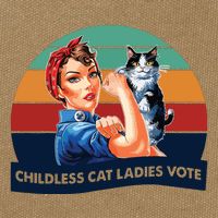 Childless Cat Ladies Vote Cotton Canvas Backpack