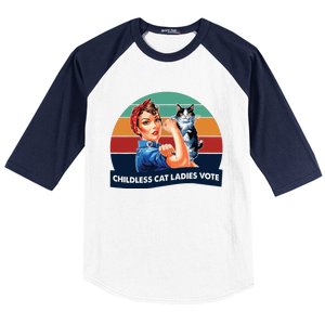 Childless Cat Ladies Vote Baseball Sleeve Shirt