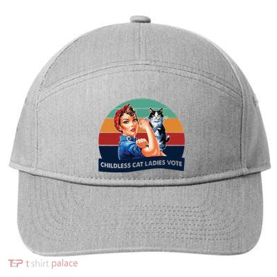 Childless Cat Ladies Vote 7-Panel Snapback Hat