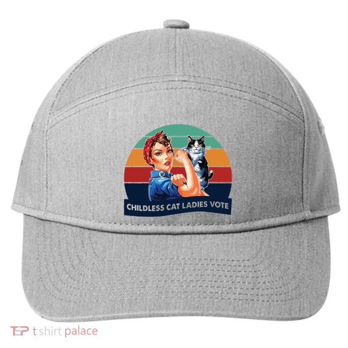 Childless Cat Ladies Vote 7-Panel Snapback Hat