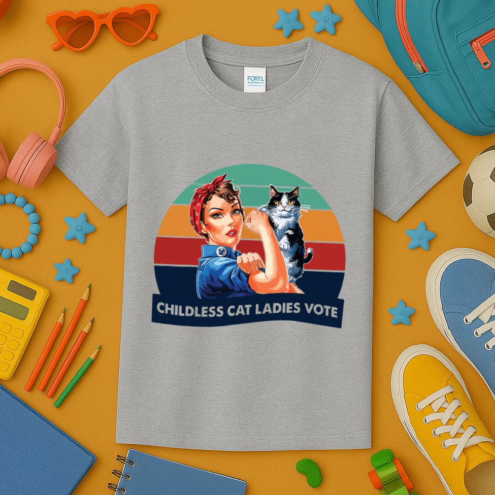 Childless Cat Ladies Vote Kids T-Shirt