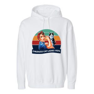 Childless Cat Ladies Vote Garment-Dyed Fleece Hoodie