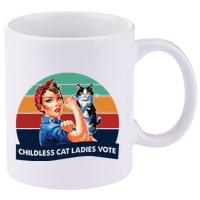Childless Cat Ladies Vote 11oz C Handle Ceramic Mug