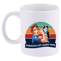 Childless Cat Ladies Vote 11oz C Handle Ceramic Mug