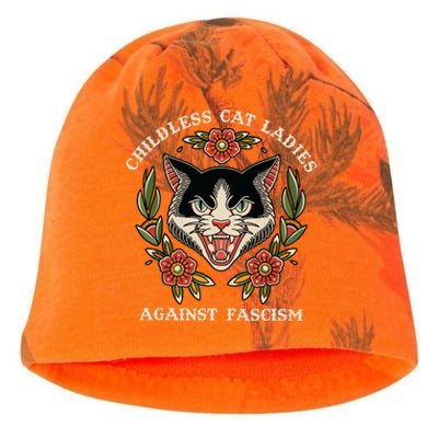 Childless Cat Ladies Against Fascism Flowers Kati - Camo Knit Beanie