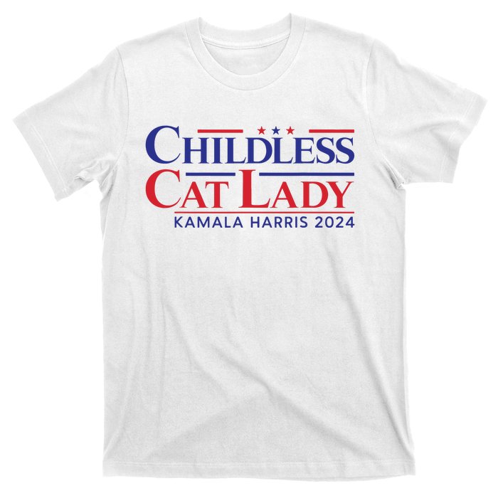 Childless Cat Lady Kamala 2024 Harris Funny President 2024 T-Shirt