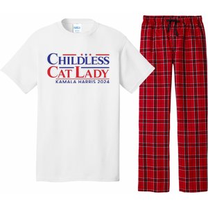 Childless Cat Lady Kamala 2024 Harris Funny President 2024 Pajama Set