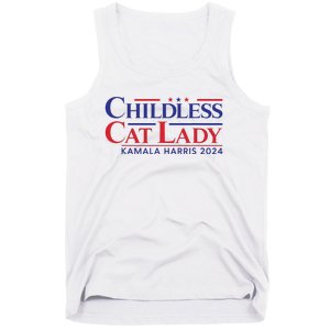 Childless Cat Lady Kamala 2024 Harris Funny President 2024 Tank Top