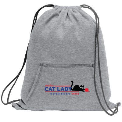 Childless Cat Lady Voting Election 2024 Usa Sweatshirt Cinch Pack Bag