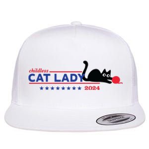 Childless Cat Lady Voting Election 2024 Usa Flat Bill Trucker Hat