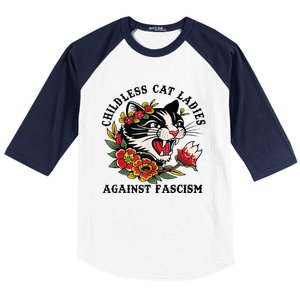 Childless Cat Lady; Childless Cat Ladies Against Fascism Baseball Sleeve Shirt