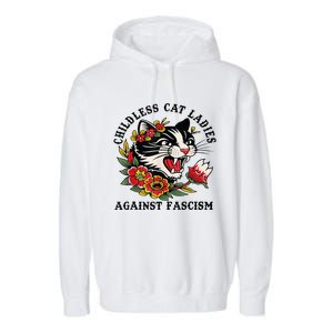 Childless Cat Lady; Childless Cat Ladies Against Fascism Garment-Dyed Fleece Hoodie