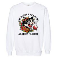 Childless Cat Lady; Childless Cat Ladies Against Fascism Garment-Dyed Sweatshirt