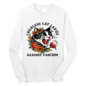 Childless Cat Lady; Childless Cat Ladies Against Fascism Long Sleeve Shirt