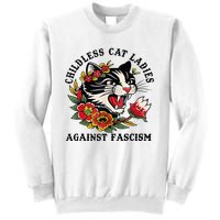 Childless Cat Lady; Childless Cat Ladies Against Fascism Sweatshirt