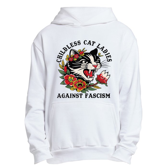 Childless Cat Lady; Childless Cat Ladies Against Fascism Urban Pullover Hoodie