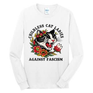 Childless Cat Lady; Childless Cat Ladies Against Fascism Tall Long Sleeve T-Shirt