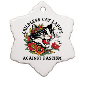 Childless Cat Lady; Childless Cat Ladies Against Fascism Ceramic Star Ornament