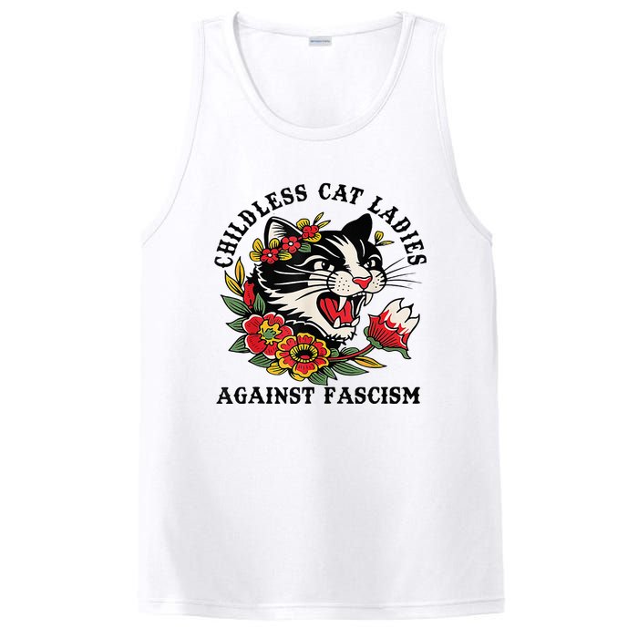 Childless Cat Lady; Childless Cat Ladies Against Fascism PosiCharge Competitor Tank