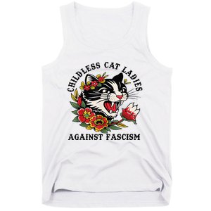 Childless Cat Lady; Childless Cat Ladies Against Fascism Tank Top