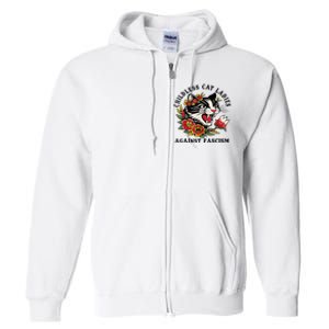 Childless Cat Lady; Childless Cat Ladies Against Fascism Full Zip Hoodie