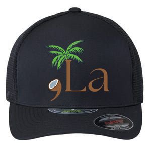 Coconut Comma La Kamala Harris 2024 President Election Flexfit Unipanel Trucker Cap