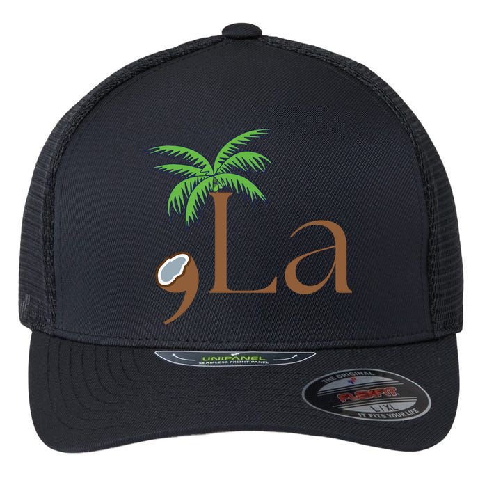 Coconut Comma La Kamala Harris 2024 President Election Flexfit Unipanel Trucker Cap