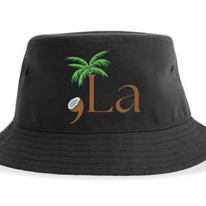 Coconut Comma La Kamala Harris 2024 President Election Sustainable Bucket Hat