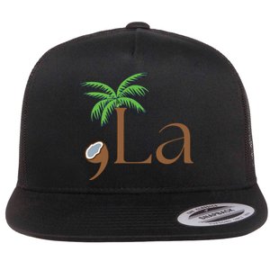 Coconut Comma La Kamala Harris 2024 President Election Flat Bill Trucker Hat