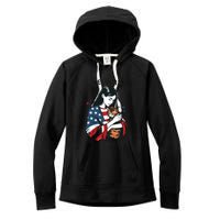 Childless Cat Lady With Patriotic Flair Women's Fleece Hoodie