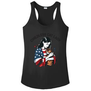 Childless Cat Lady With Patriotic Flair Ladies PosiCharge Competitor Racerback Tank