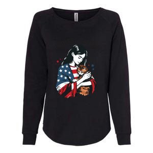 Childless Cat Lady With Patriotic Flair Womens California Wash Sweatshirt