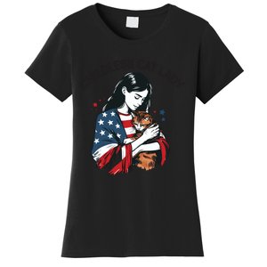 Childless Cat Lady With Patriotic Flair Women's T-Shirt