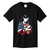 Childless Cat Lady With Patriotic Flair Kids T-Shirt