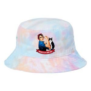 Childless Cat Ladies Vote Rosie The Riveter Tie Dye Newport Bucket Hat