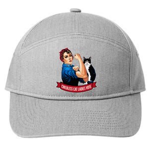 Childless Cat Ladies Vote Rosie The Riveter 7-Panel Snapback Hat